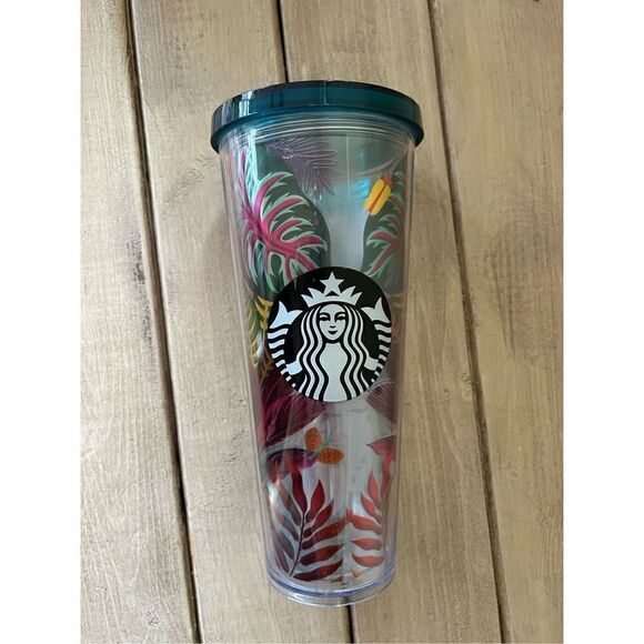 Starbucks Aloha Beetle Tropical Island Jungle Metallic Travel Tumbler Venti 24oz - Picture 4 of 16